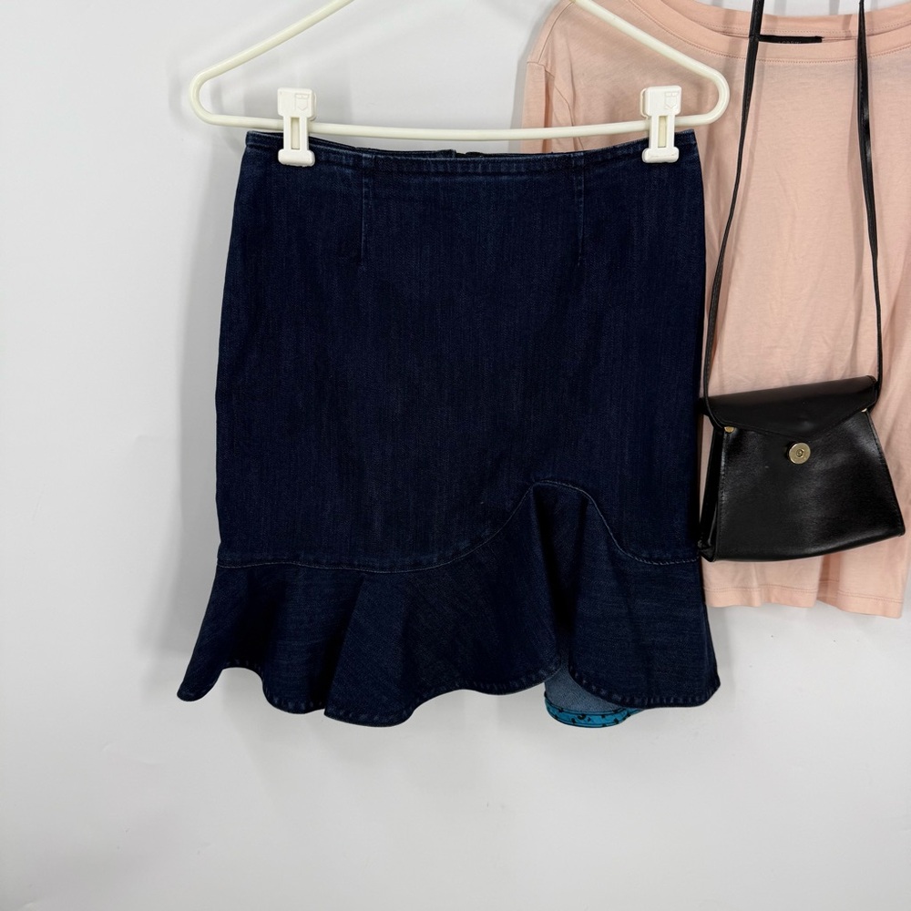 Leifsdottir Lana Denim Skirt Size 06  Dark Blue Color